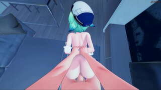 Сахароза POV секс собачьи, ебет сіздің мүшесі ковгирл, ол алады ұрық в жопу.